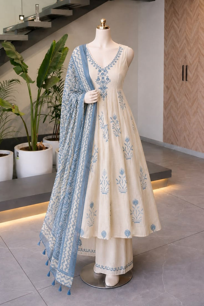 Floral  Anarkali Churidhar