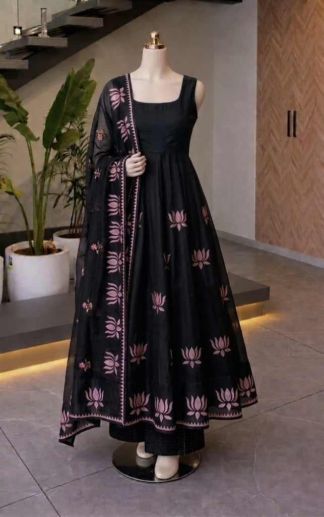 Floral  Anarkali Churidhar